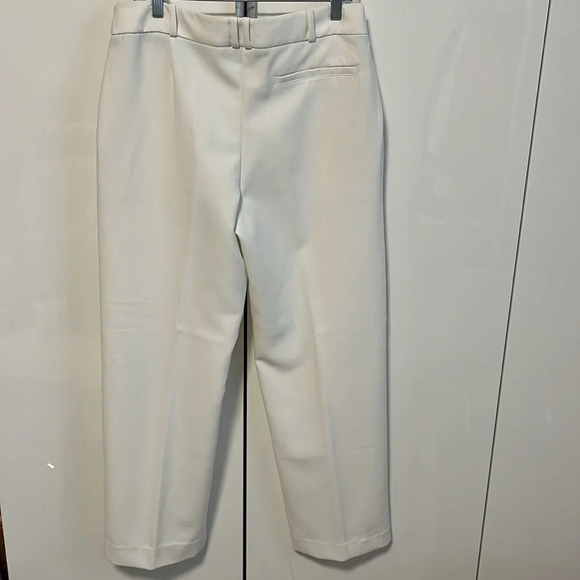 MANGO White Wide Leg High Waist Trouser Wool Blend Pant, Size 12 - Picture 4 of 6